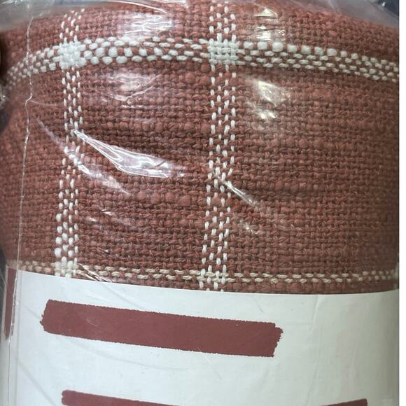 Little Korboose by April Nemeth Woven Cotton Throw Blanket RUST 50" x 60" New - Picture 7 of 7
